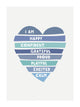 Heart affirmations poster decal - customisable - Wondermade