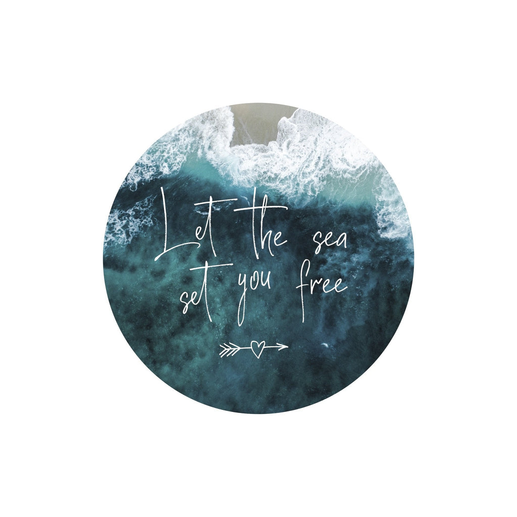 Photo quote decals - Let the sea set you free - Wondermade