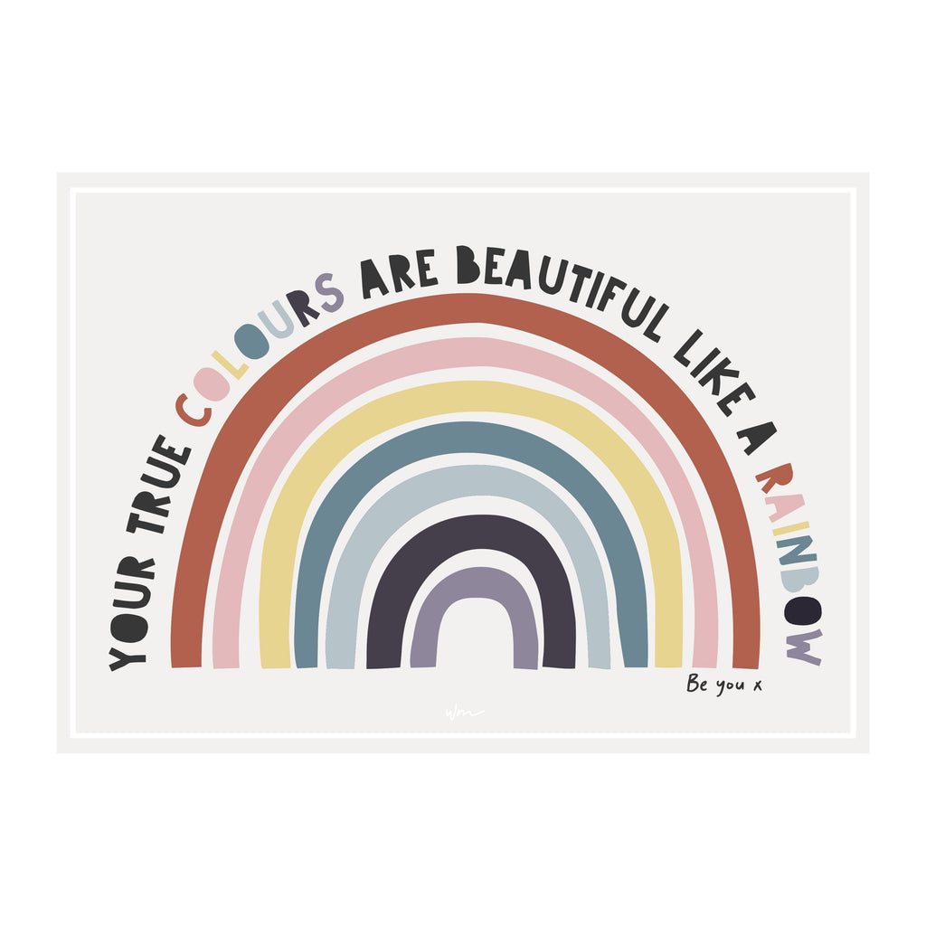 True Colours poster decal - several colours - Wondermade