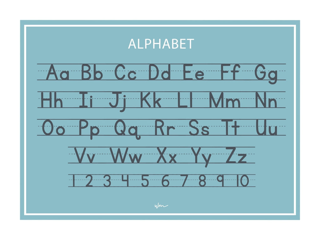 Alphabet block letters paper art print - Several colours. - Wondermade