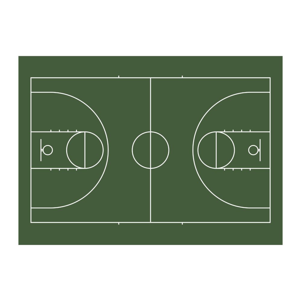 Basketball Court poster decal - Several colours - Wondermade
