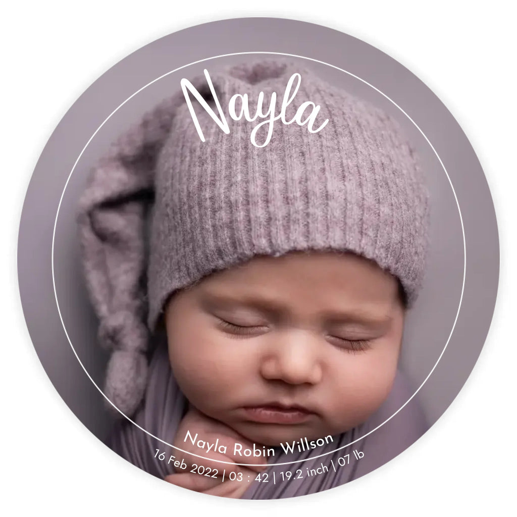 Custom Baby Birth Photo Dot - Wondermade