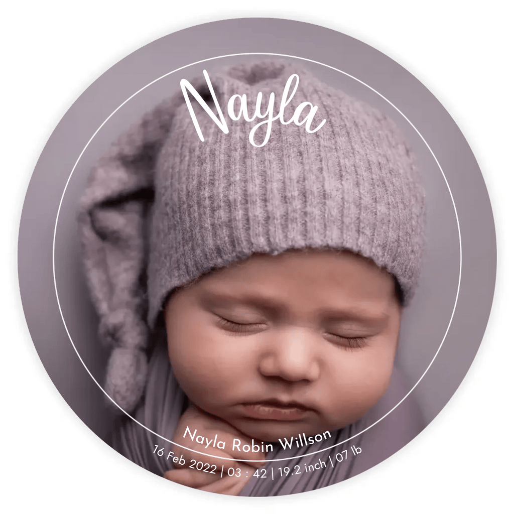 Custom Baby Birth Photo Dot - Wondermade