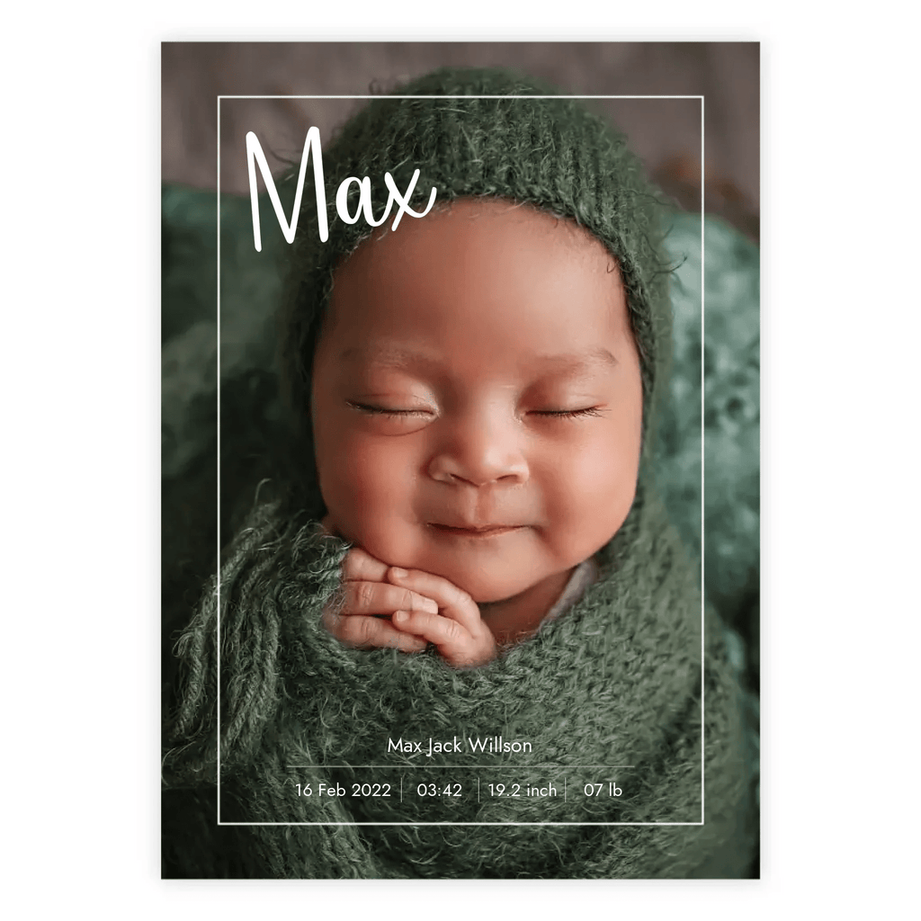 Custom Baby Birth Photo Poster - Wondermade