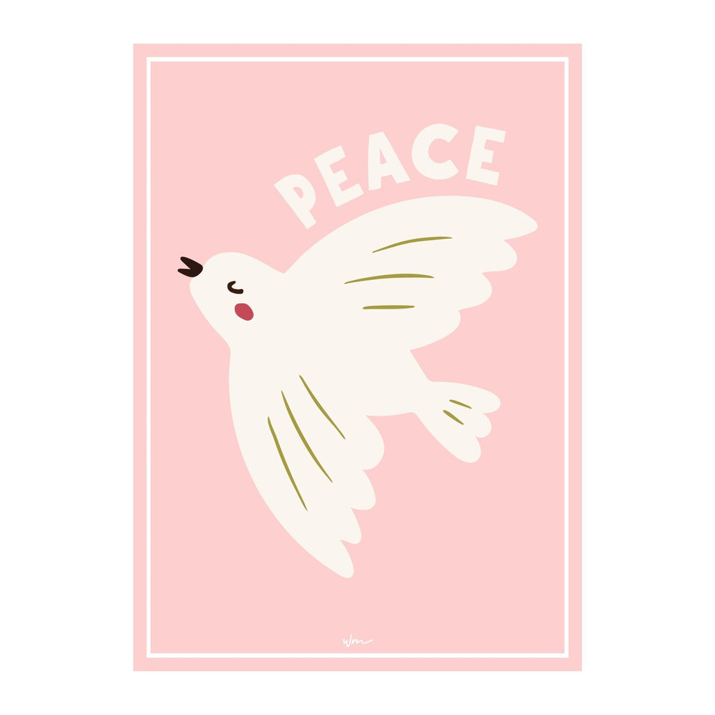 Dove Bird paper art print - Several colours - Wondermade