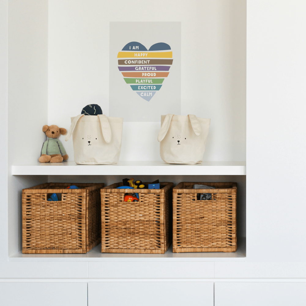 Heart affirmations poster decal - customisable - Wondermade