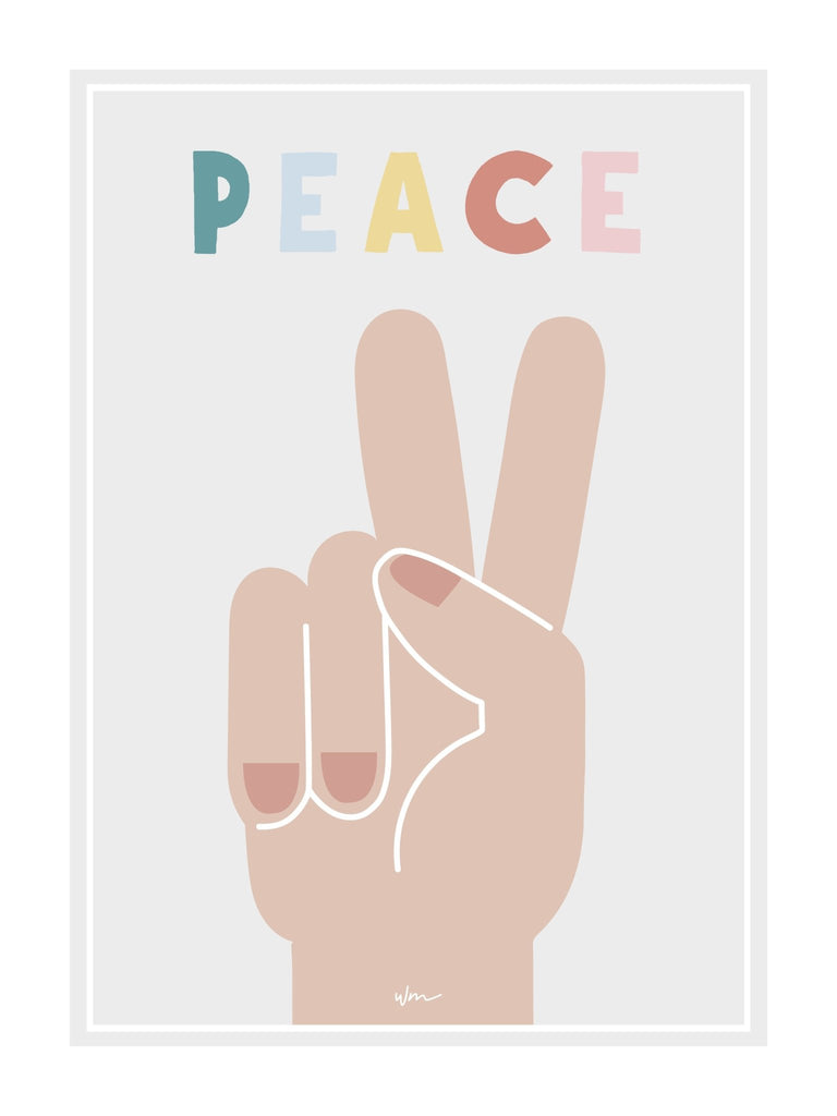 Peace poster decal - Teal - Wondermade