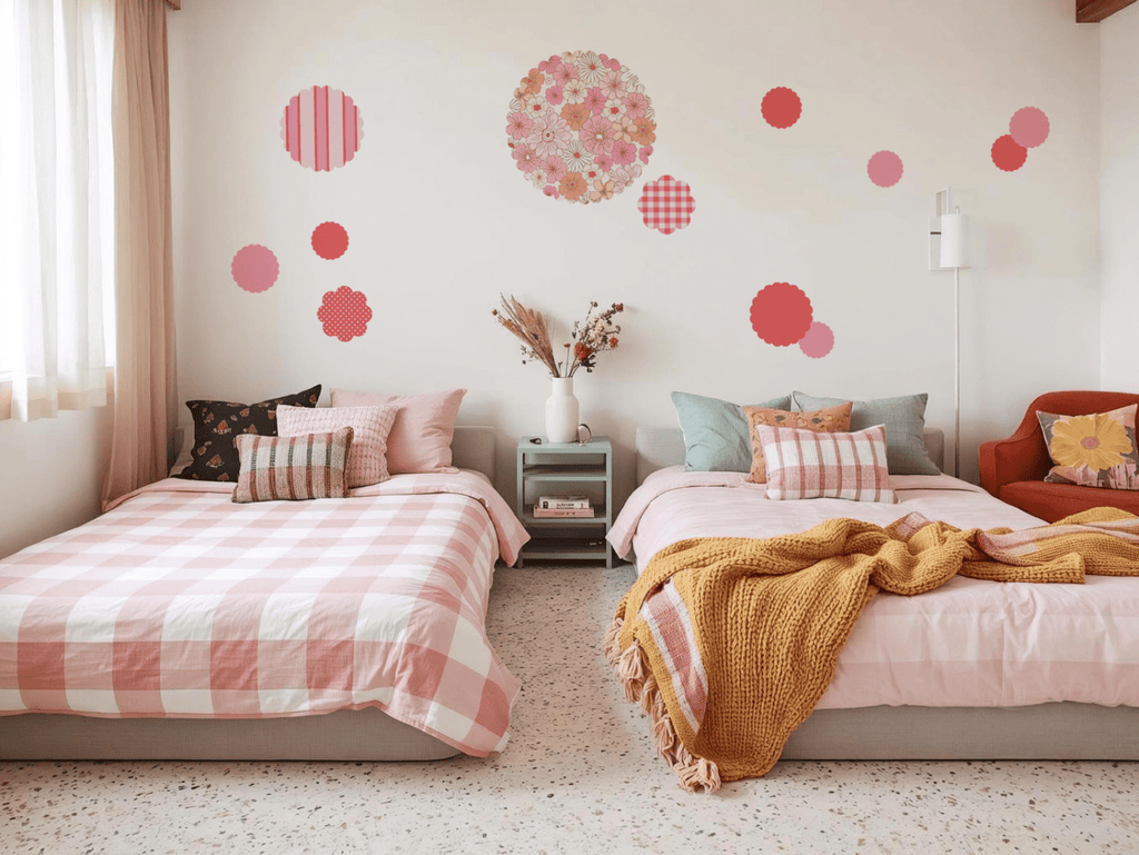 Retro Flowers Super Scallop Decals - Wondermade