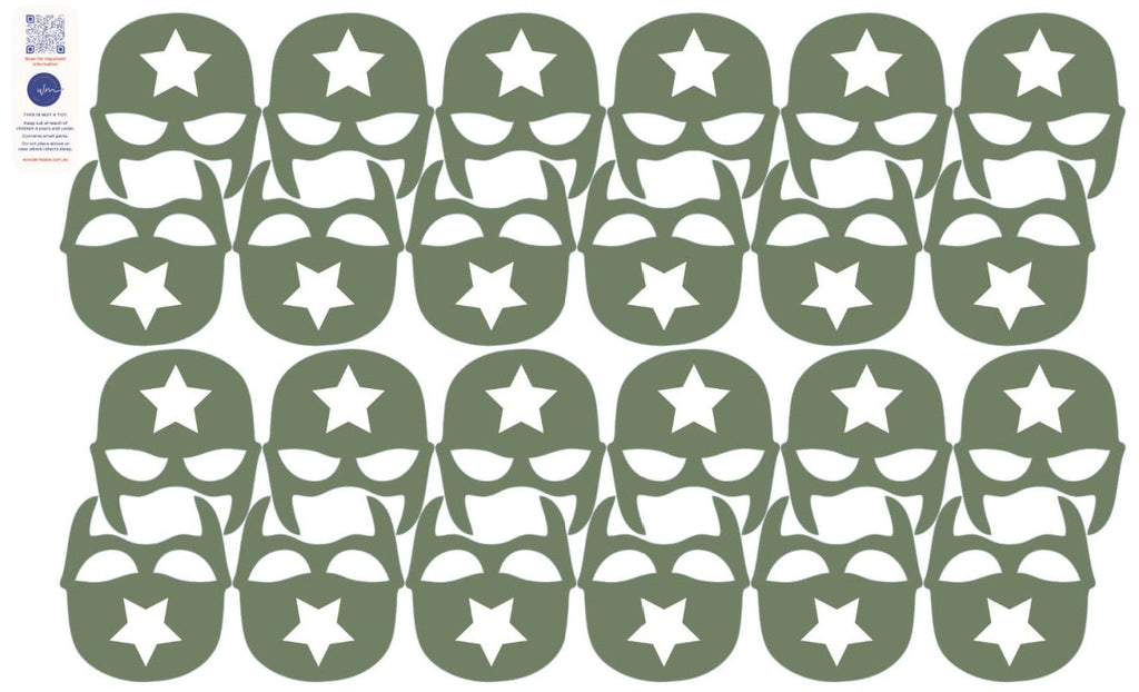 SuperHero Masks decal packs - Batman, Flash Robin etc. - Wondermade