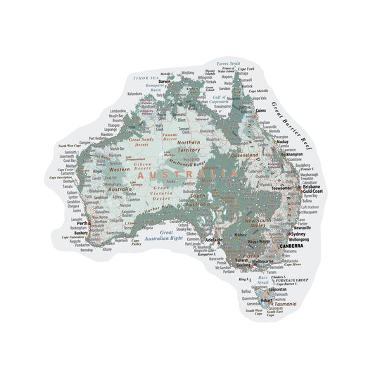 Australia Road Trip cut out shape