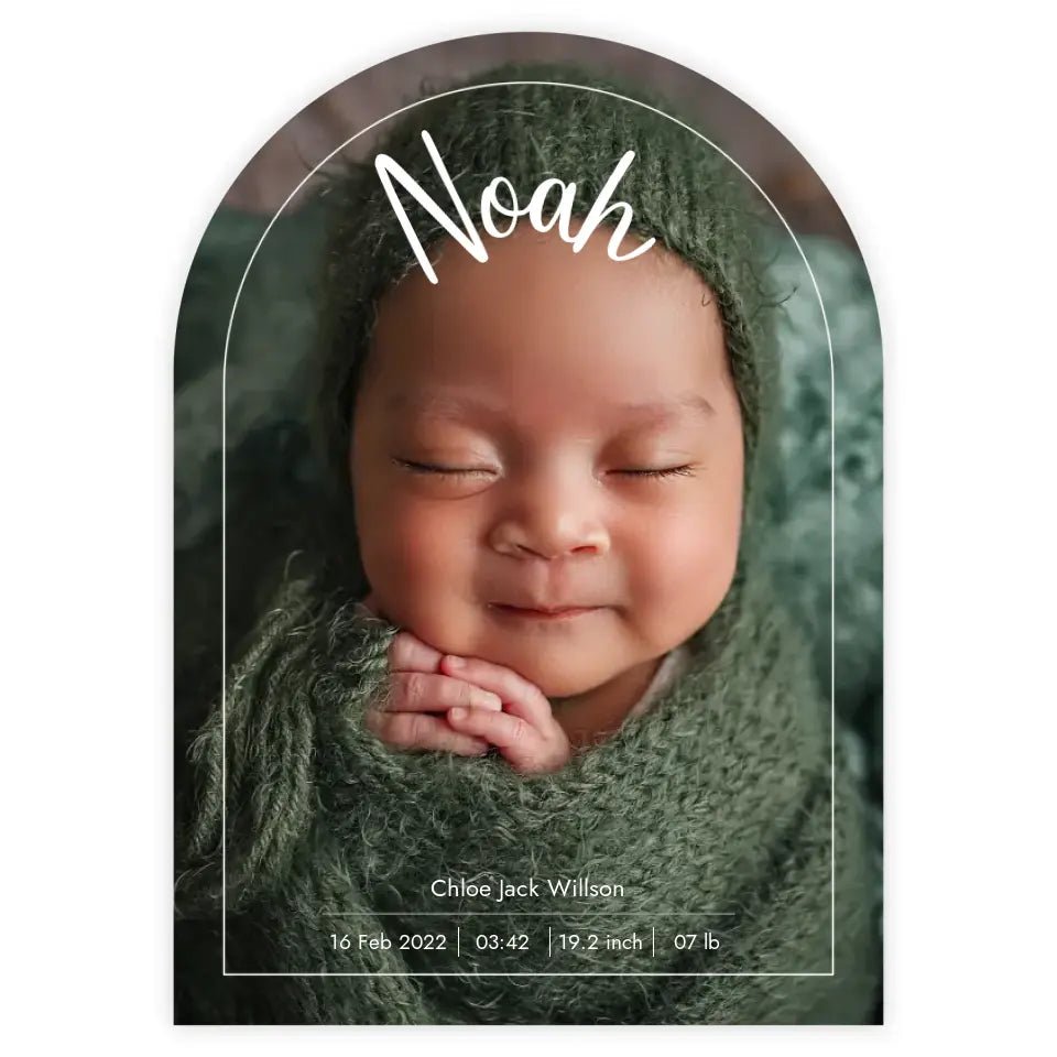 Custom Baby Birth Poster Arch - Wondermade