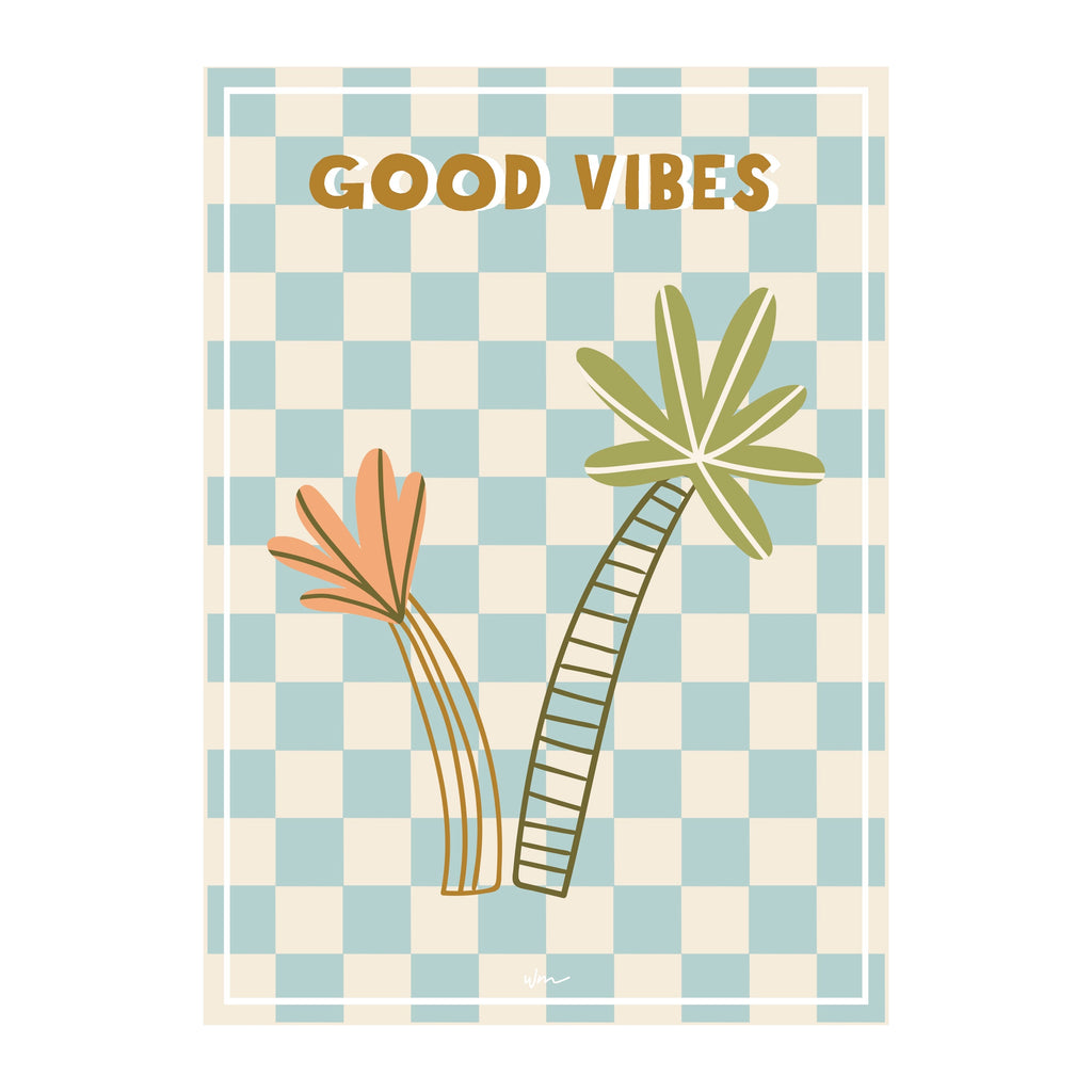 Good Vibes poster decal - Several Colours - Wondermade