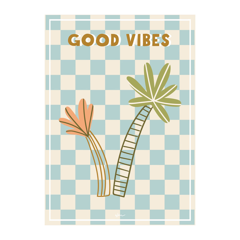 Good Vibes poster decal - Several Colours