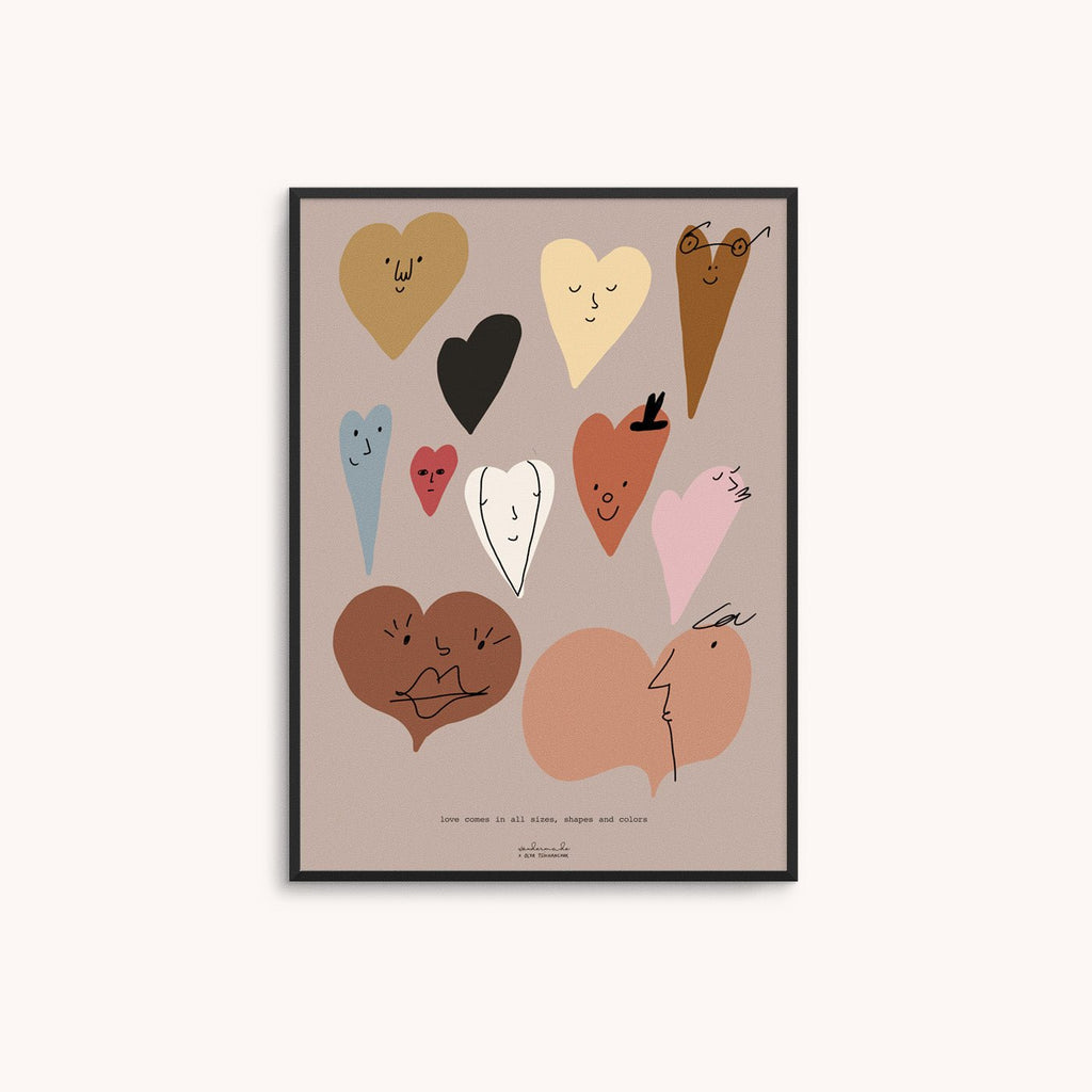 Love in All Shapes and Shades - Art print - Wondermade