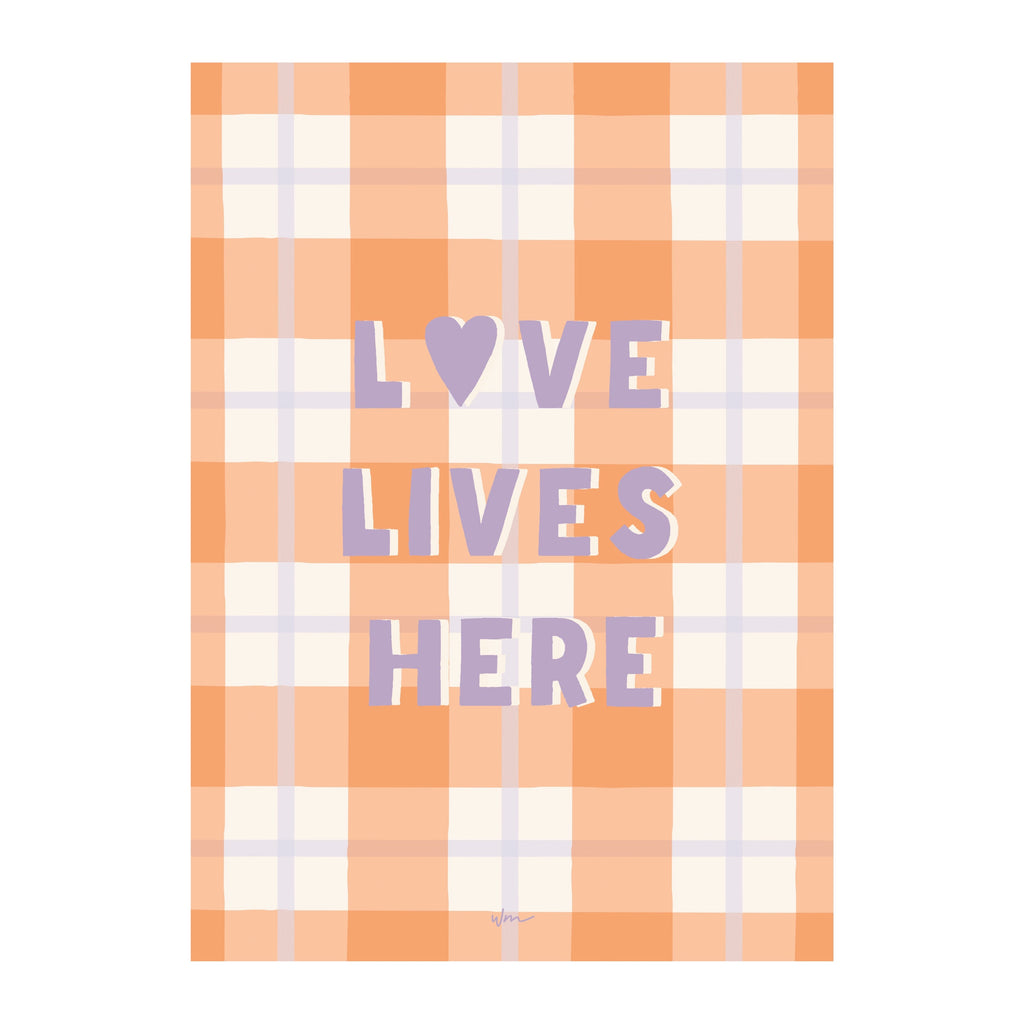 Love Lives Here poster decal - Several Colours - Wondermade