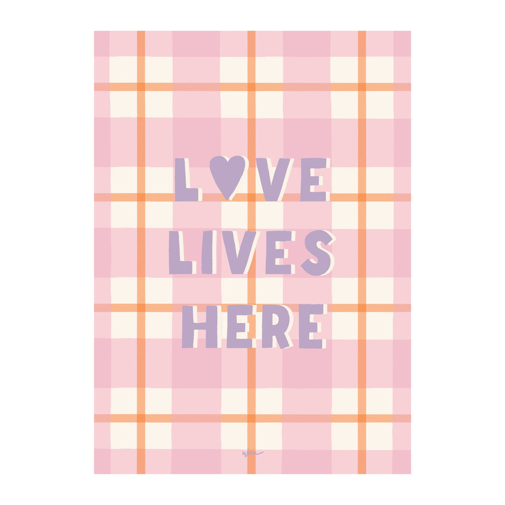 Love Lives Here poster decal - Several Colours - Wondermade