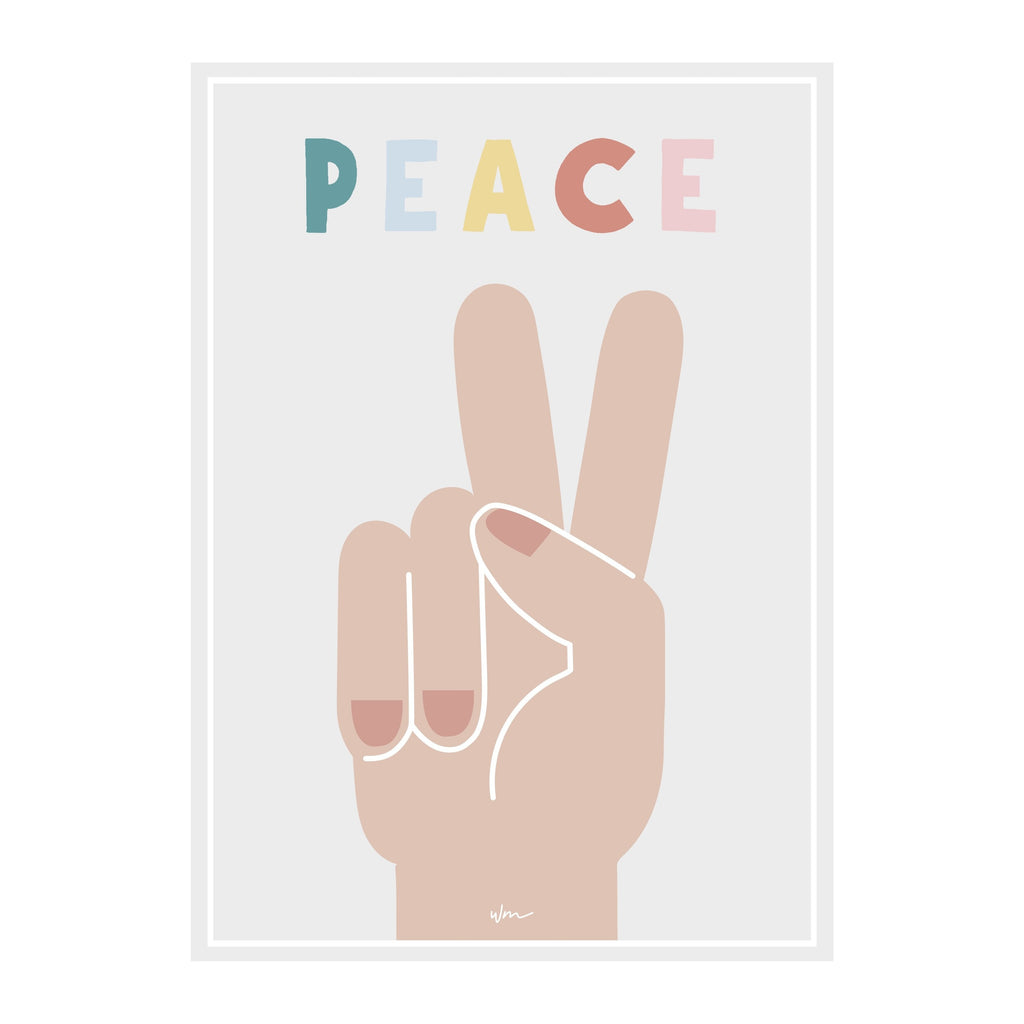 Peace poster decal - Several colours. - Wondermade