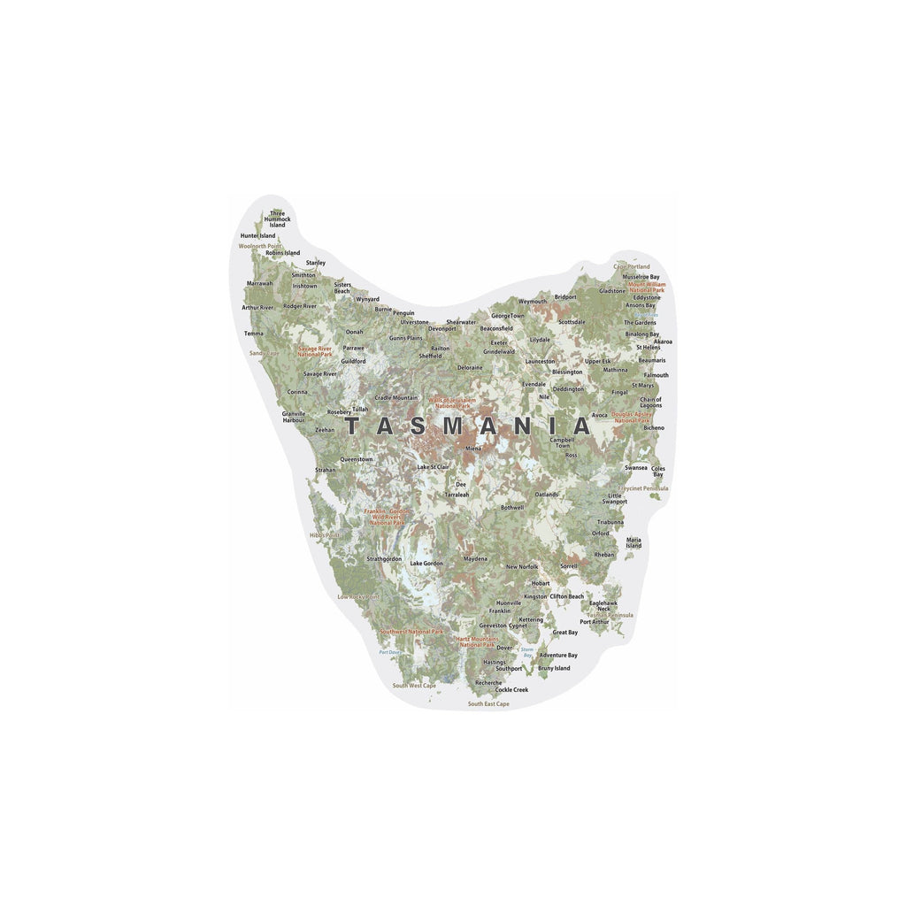 Tasmania Map cut out shape - Wondermade