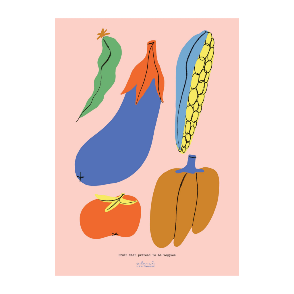 The Fruitful Vegetables - Poster decal - Wondermade